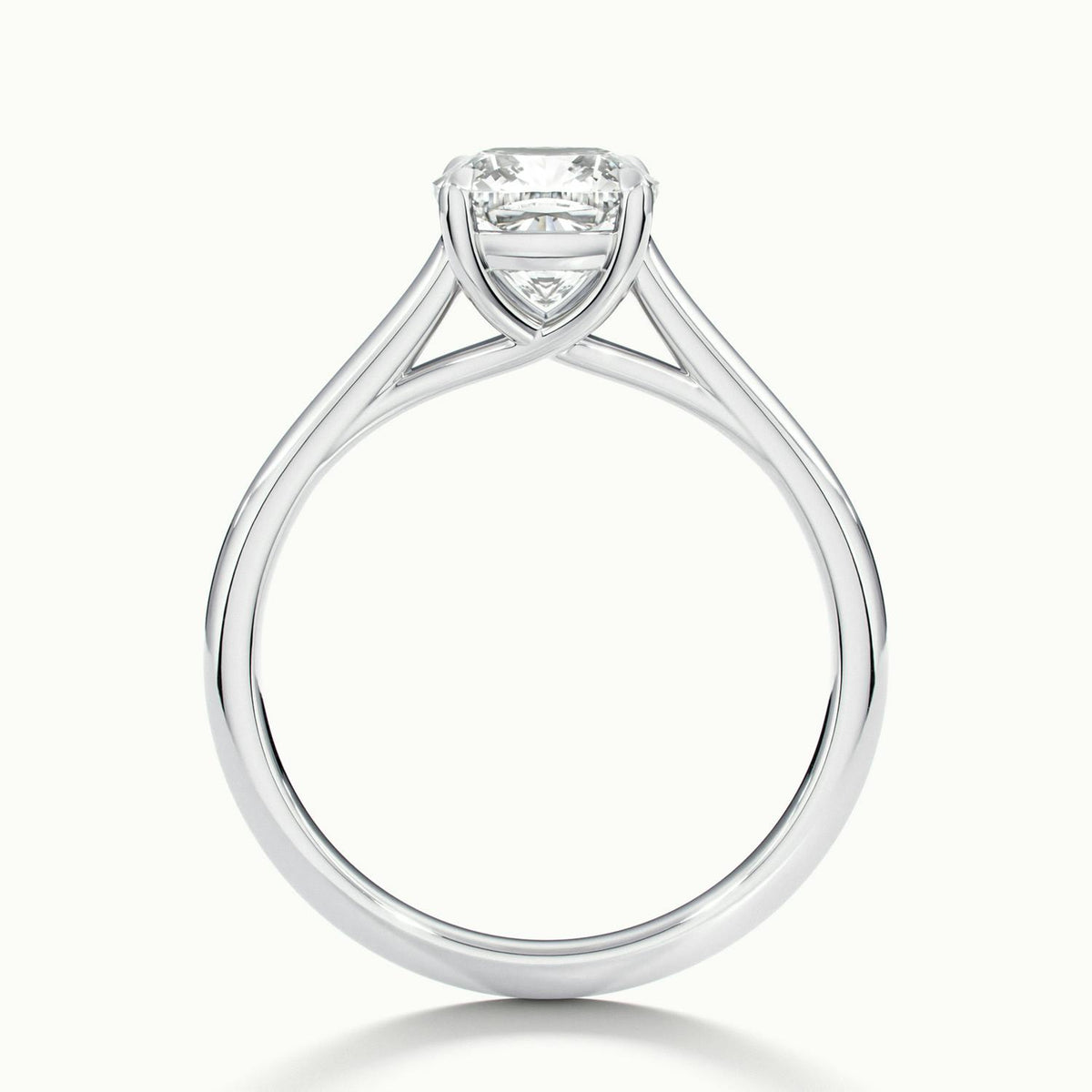 Talia 2 Carat Cushion Lab Grown Diamond Solitaire Engagement Ring in Platinum - view 3