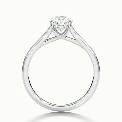 Talia 2.5 Carat Oval Lab Grown Diamond Solitaire Engagement Ring in 925 Silver - view 3