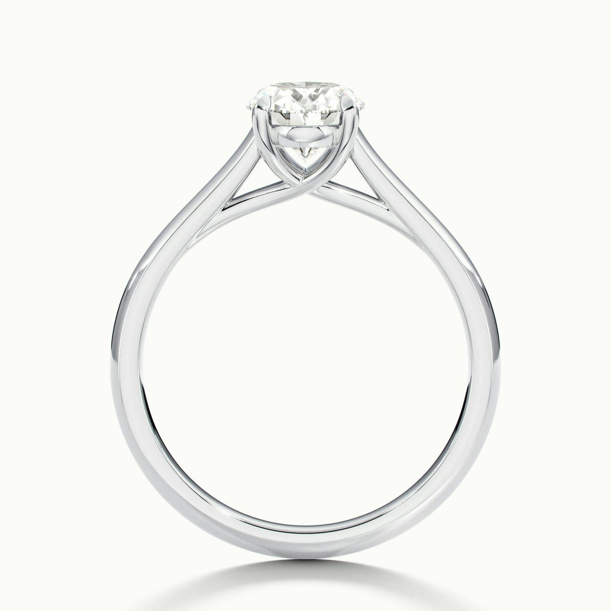 Talia 1.5 Carat Oval Lab Grown Diamond Solitaire Engagement Ring in Platinum - view 3