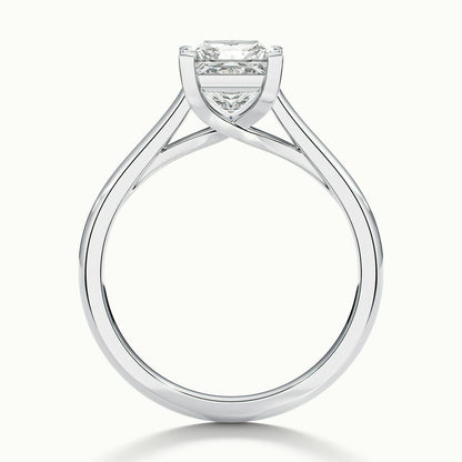 Talia 2 Carat Princess Lab Grown Diamond Solitaire Engagement Ring in Platinum - view 3