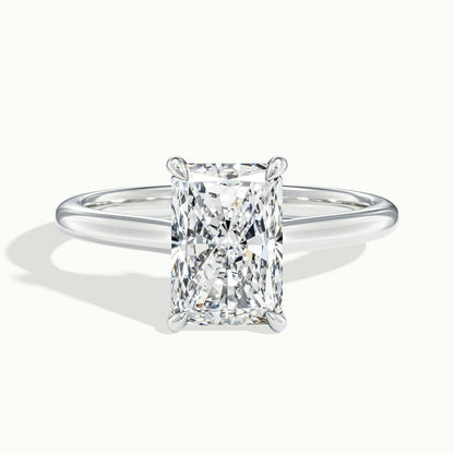 Talia 2 Carat Radiant Lab Grown Diamond Solitaire Engagement Ring in Platinum - view 1