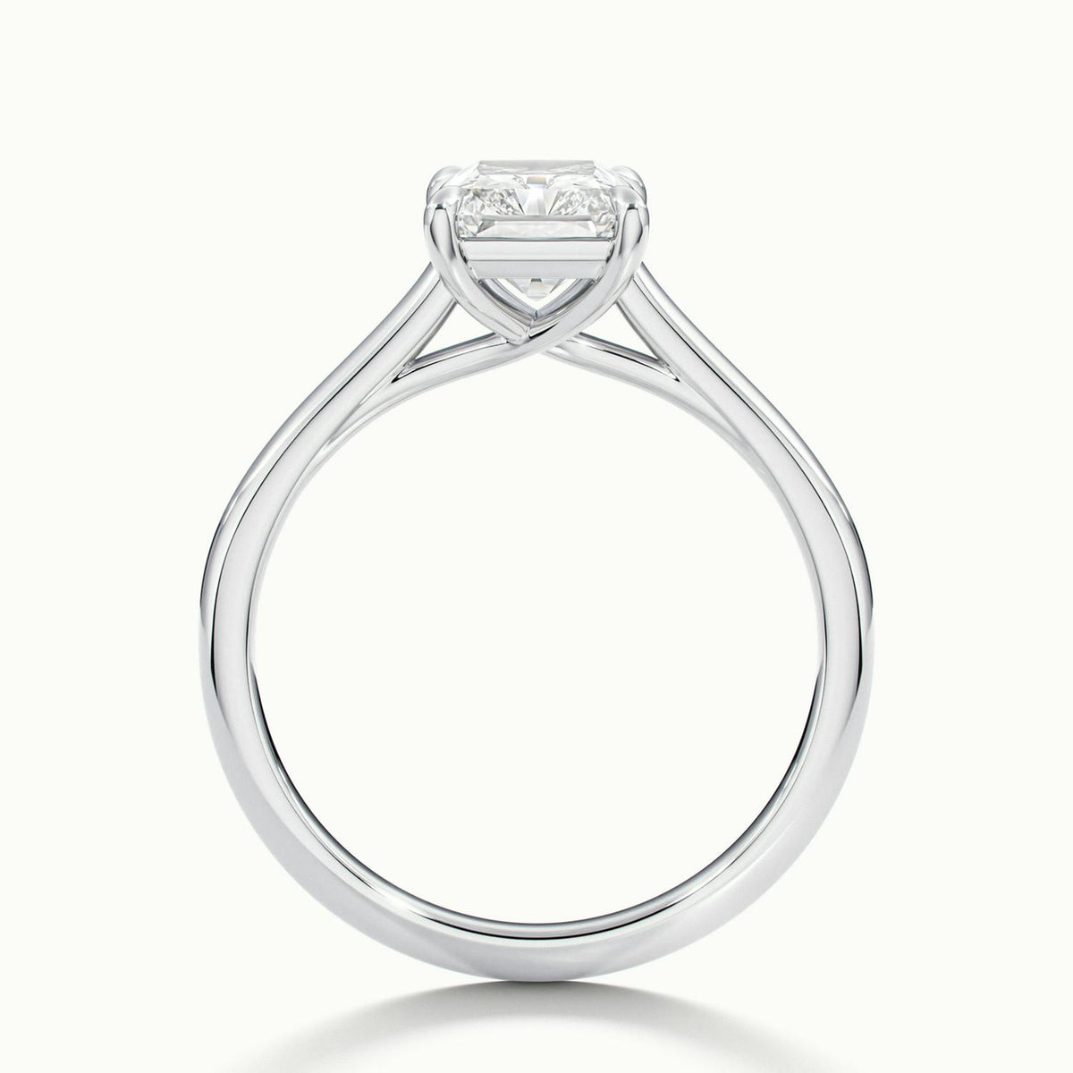 Talia 2 Carat Radiant Lab Grown Diamond Solitaire Engagement Ring in Platinum - view 3