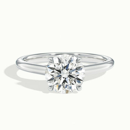 Talia 1 Carat Round Lab Grown Diamond Solitaire Engagement Ring in 925 Silver - view 1
