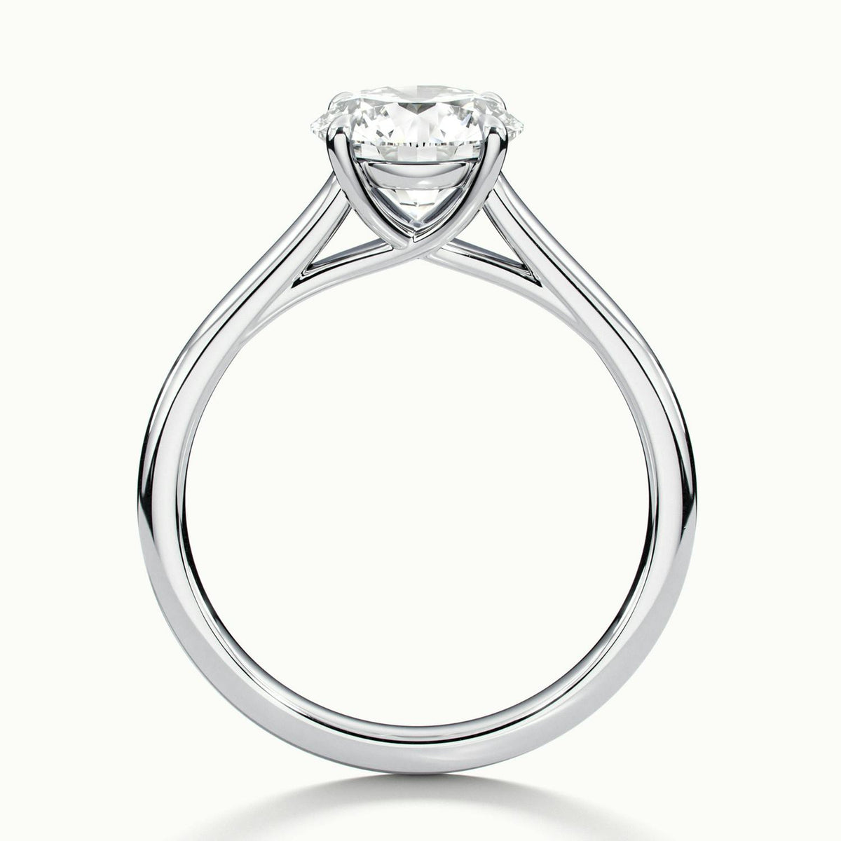 Talia 1 Carat Round Lab Grown Diamond Solitaire Engagement Ring in 925 Silver - view 3