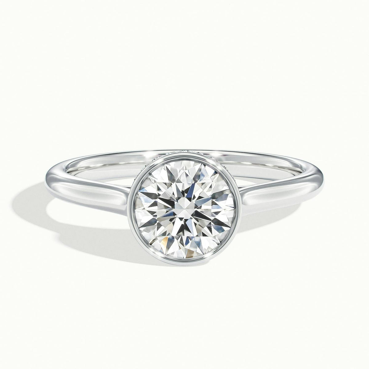 Ines 1.5 Carat Round Lab Grown Diamond Solitaire Engagement Ring in 925 Silver - view 1