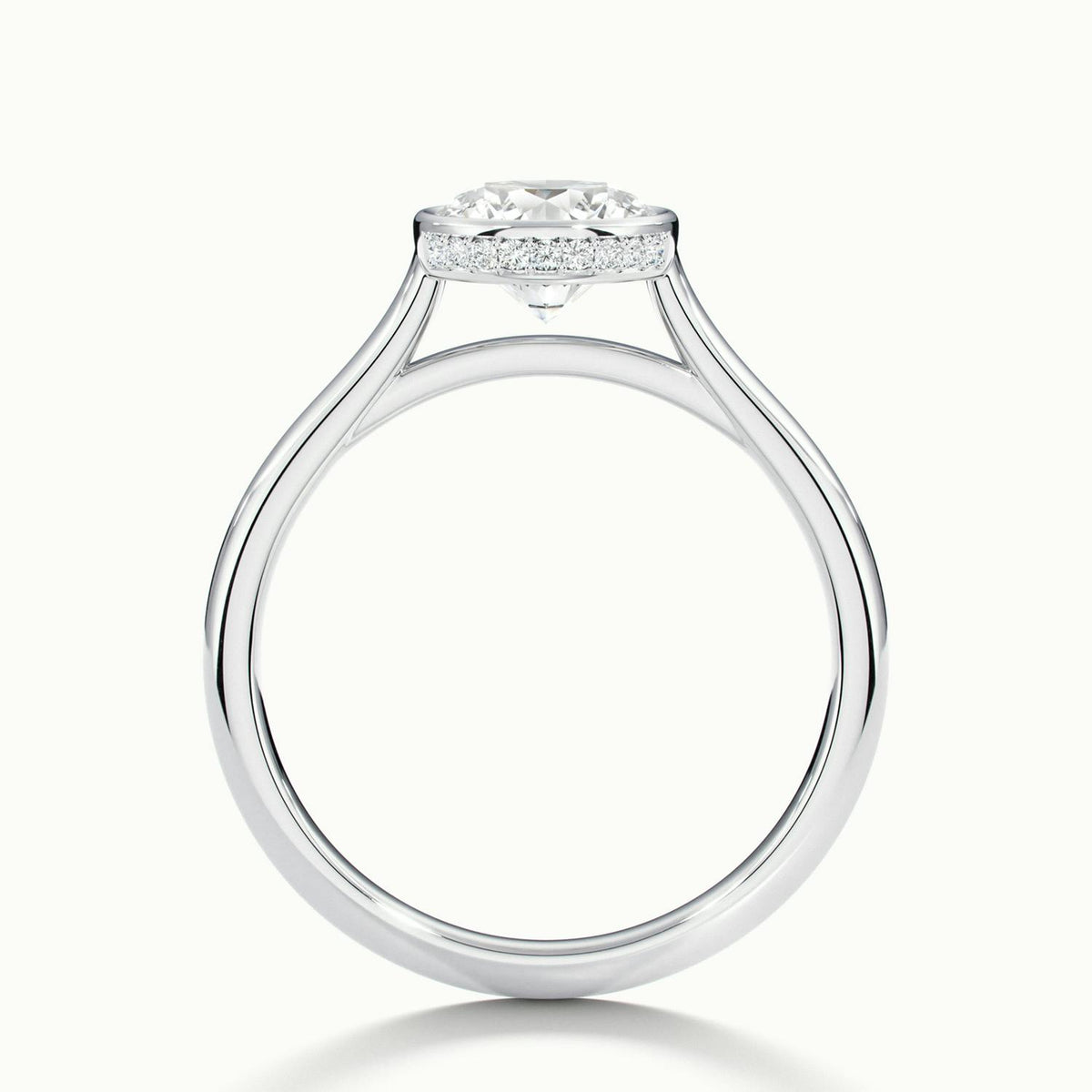 Ines 1.5 Carat Round Lab Grown Diamond Solitaire Engagement Ring in 925 Silver - view 3