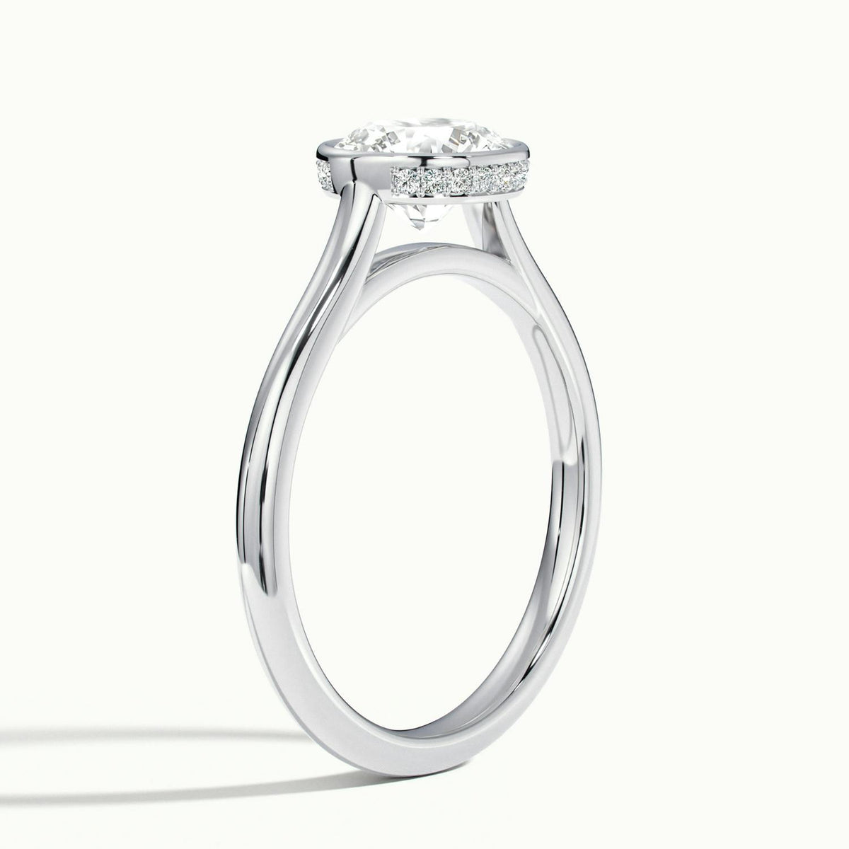 Ines 1.5 Carat Round Lab Grown Diamond Solitaire Engagement Ring in 925 Silver - view 4