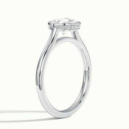 Ines 1.5 Carat Round Lab Grown Diamond Solitaire Engagement Ring in 925 Silver - view 4