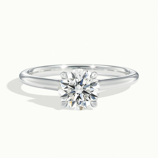 Freya 4.5 Carat Round Lab Grown Diamond Solitaire Engagement Ring in Platinum - view 1