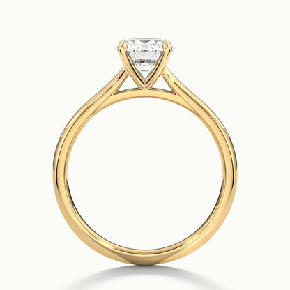 Freya 2 Carat Round Lab Grown Diamond Solitaire Engagement Ring in 14K Yellow Gold - view 3