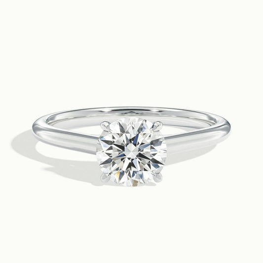 Maeve 3.5 Carat Round Lab Grown Diamond Solitaire Engagement Ring in Platinum - view 1