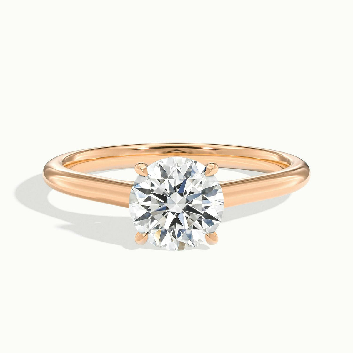 Maeve 2 Carat Round Lab Grown Diamond Solitaire Engagement Ring in 14K Rose Gold - view 1
