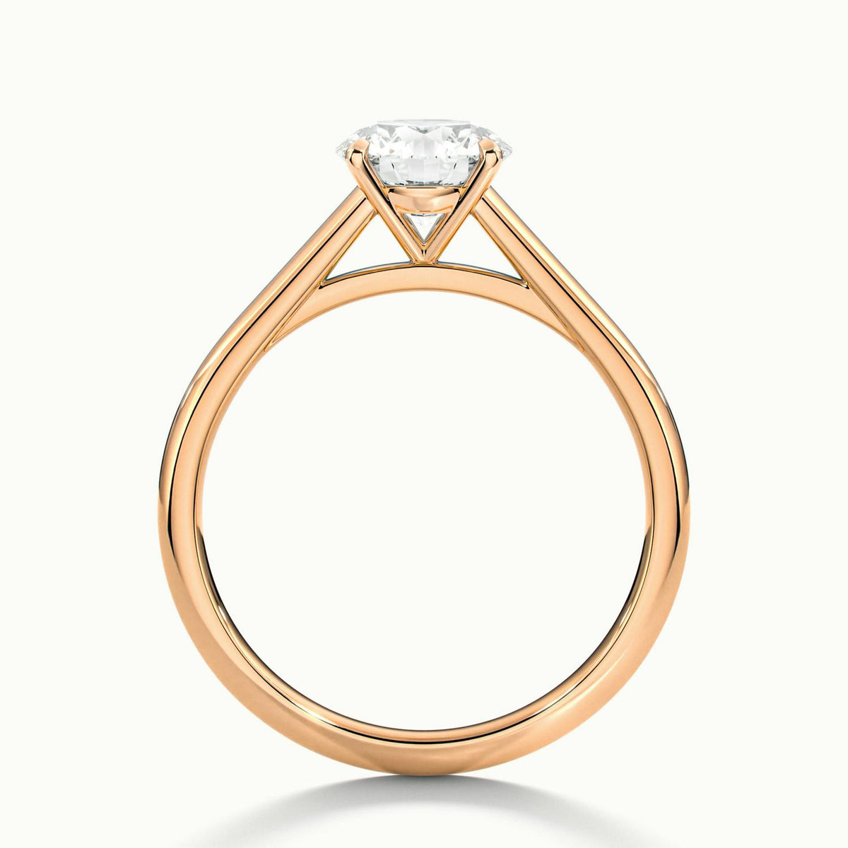 Maeve 2 Carat Round Lab Grown Diamond Solitaire Engagement Ring in 14K Rose Gold - view 3