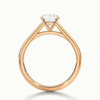 Maeve 2 Carat Round Lab Grown Diamond Solitaire Engagement Ring in 14K Rose Gold - view 3