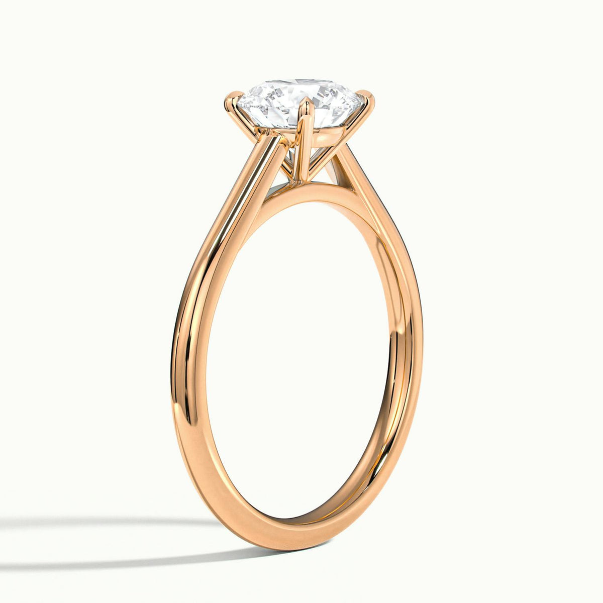 Maeve 2 Carat Round Lab Grown Diamond Solitaire Engagement Ring in 14K Rose Gold - view 4