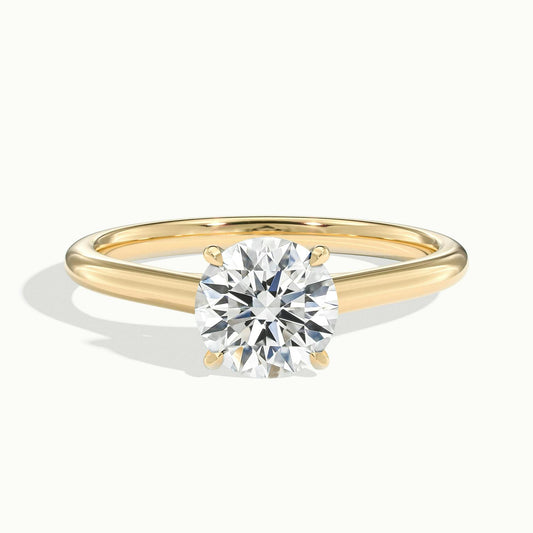 Maeve 2.5 Carat Round Lab Grown Diamond Solitaire Engagement Ring in 10K Yellow Gold - view 1