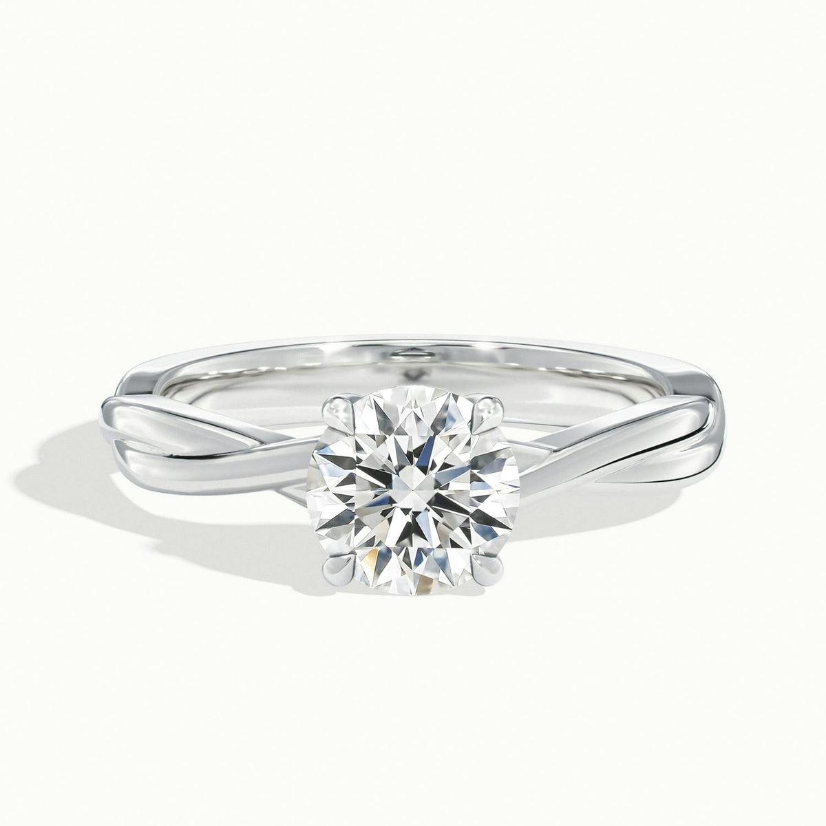 Ayla 2.5 Carat Round Lab Grown Diamond Solitaire Engagement Ring in 925 Silver - view 1