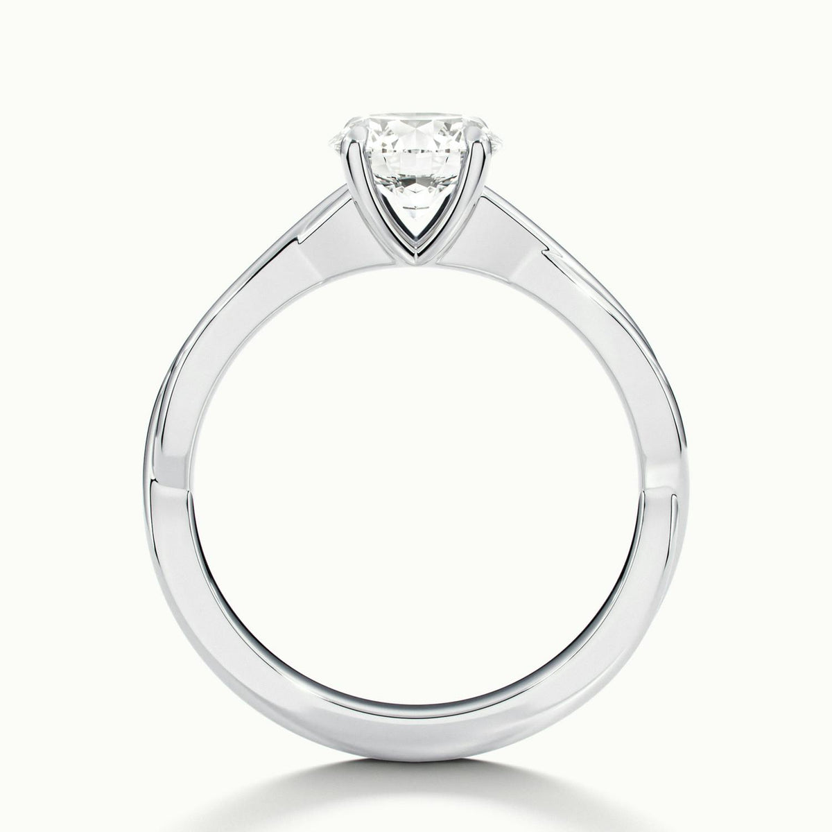 Ayla 2.5 Carat Round Lab Grown Diamond Solitaire Engagement Ring in 925 Silver - view 3
