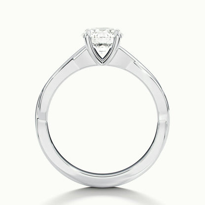 Ayla 2.5 Carat Round Lab Grown Diamond Solitaire Engagement Ring in 925 Silver - view 3