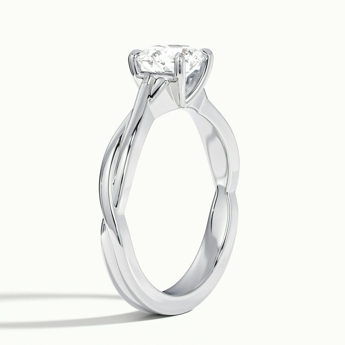Ayla 2.5 Carat Round Lab Grown Diamond Solitaire Engagement Ring in 925 Silver - view 4