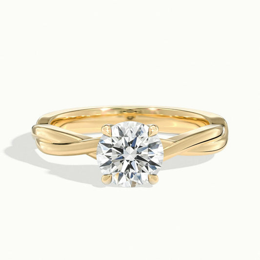 Ayla 2.5 Carat Round Lab Grown Diamond Solitaire Engagement Ring in 18K Yellow Gold - view 1