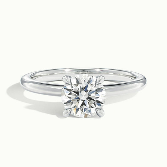 Brynn 2 Carat Round Lab Grown Diamond Solitaire Engagement Ring in 14K White Gold - view 1