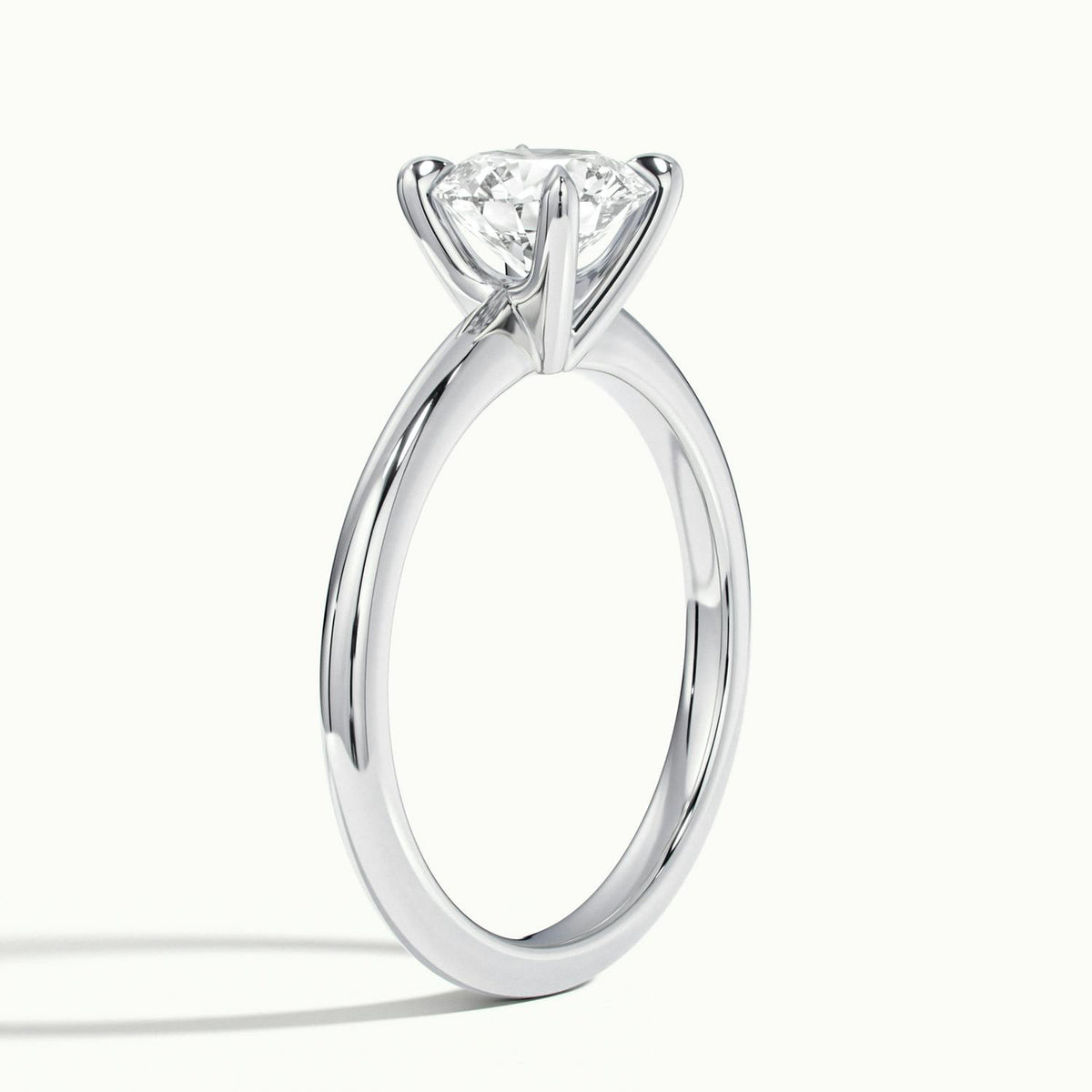 Brynn 1.5 Carat Round Lab Grown Diamond Solitaire Engagement Ring in 18K White Gold - view 4