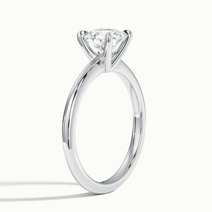 Brynn 1.5 Carat Round Lab Grown Diamond Solitaire Engagement Ring in 18K White Gold - view 4