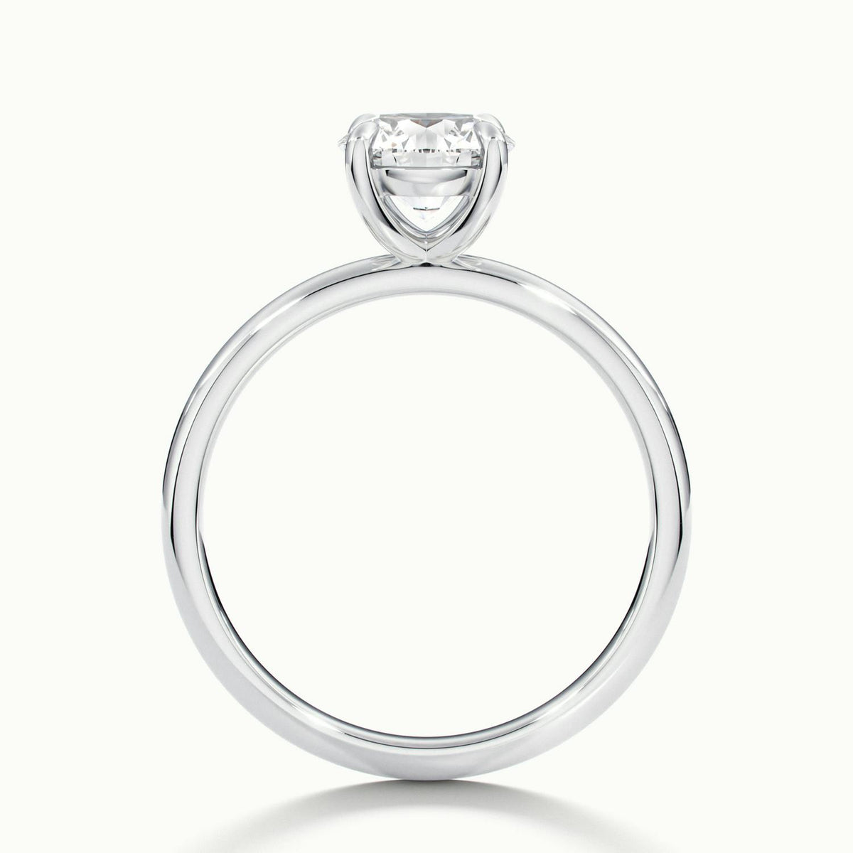 Adela 4.5 Carat Round Lab Grown Diamond Solitaire Engagement Ring in 925 Silver - view 3