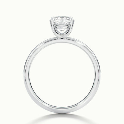 Adela 4.5 Carat Round Lab Grown Diamond Solitaire Engagement Ring in 925 Silver - view 3