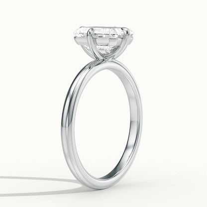 Nira 4.5 Carat Emerald Lab Grown Diamond Solitaire Engagement Ring in 18K White Gold - view 4