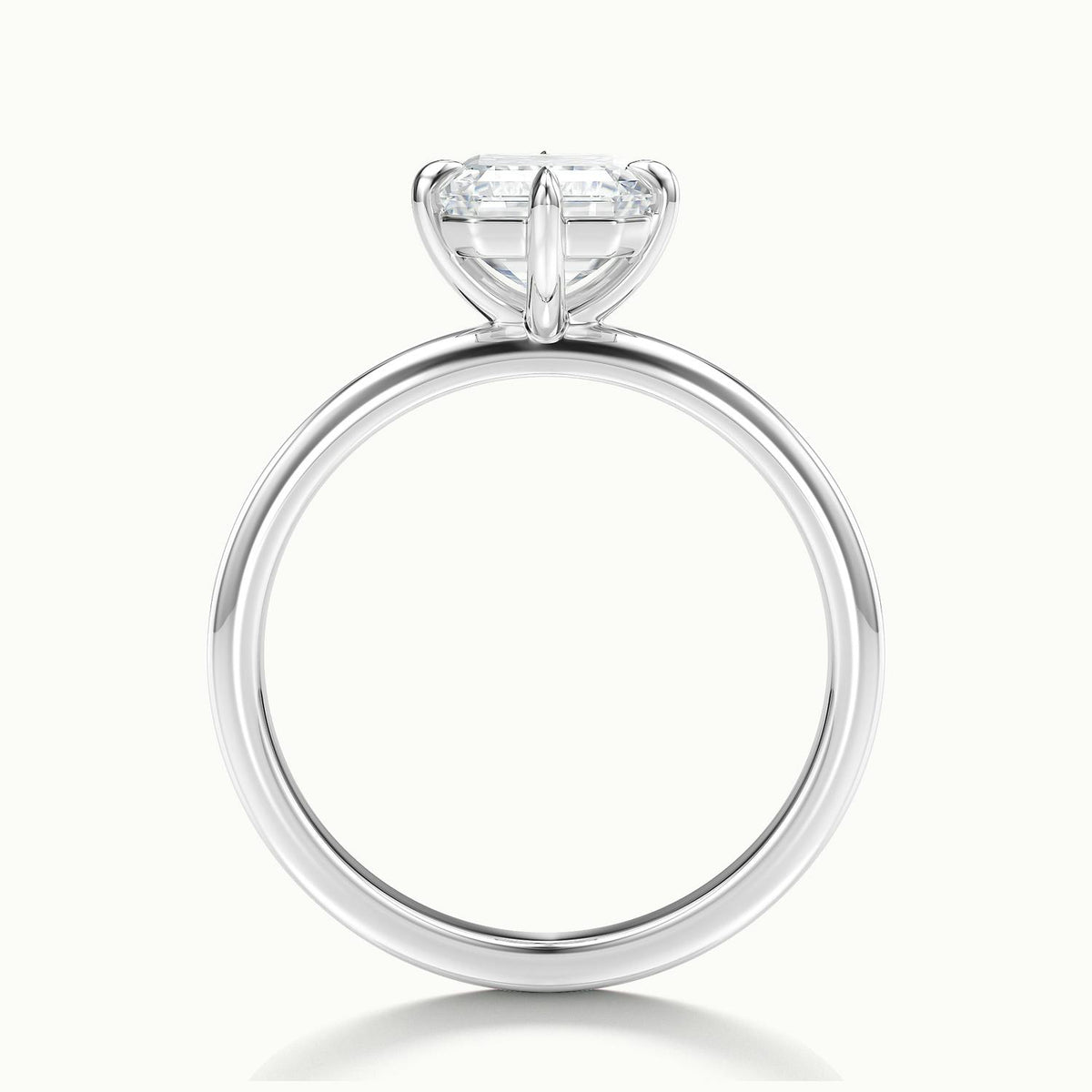 Nira 1.5 Carat Emerald Lab Grown Diamond Solitaire Engagement Ring in Platinum - view 3