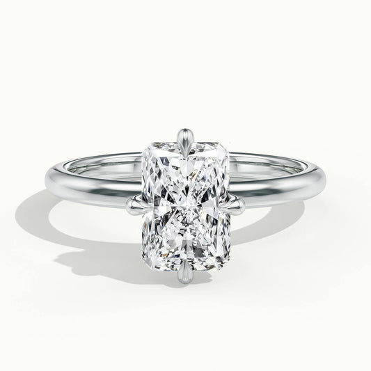Nira 2.5 Carat Radiant Lab Grown Diamond Solitaire Engagement Ring in Platinum - view 1