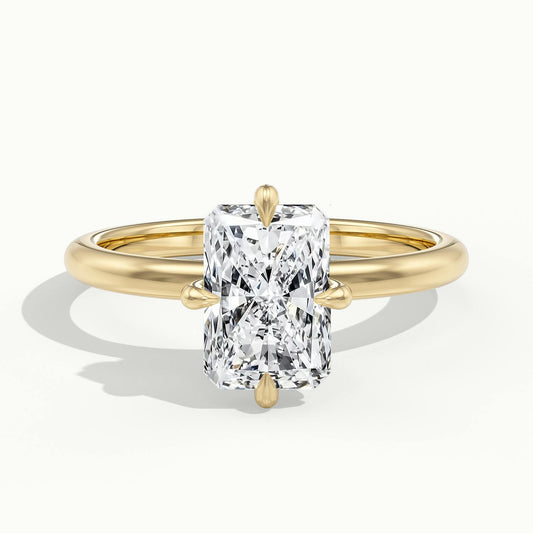 Nira 2.5 Carat Radiant Lab Grown Diamond Solitaire Engagement Ring in 14K Yellow Gold - view 1