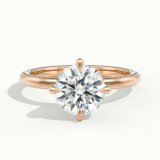 Nira 2.5 Carat Round Lab Grown Diamond Solitaire Engagement Ring in 18K Rose Gold - view 1