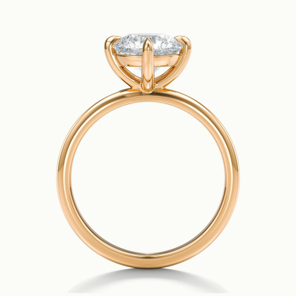 Nira 2 Carat Round Lab Grown Diamond Solitaire Engagement Ring in 14K Rose Gold - view 3