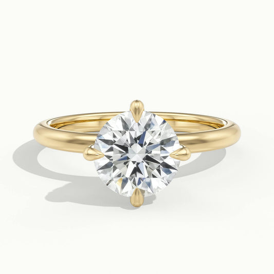 Nira 2.5 Carat Round Lab Grown Diamond Solitaire Engagement Ring in 18K Yellow Gold - view 1