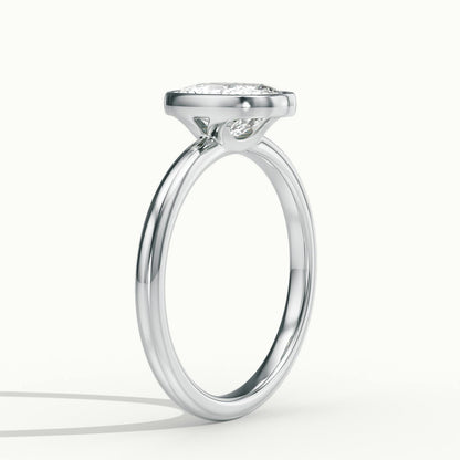 Rhea 2.5 Carat Cushion Lab Grown Diamond Solitaire Engagement Ring in 925 Silver - view 4