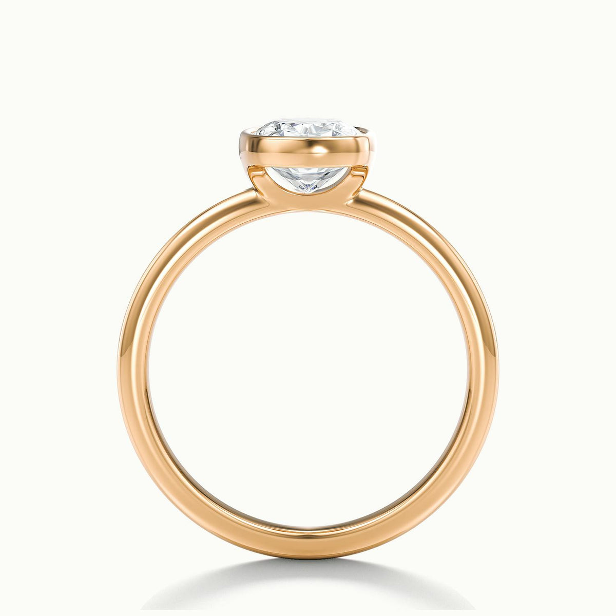 Rhea 2 Carat Cushion Lab Grown Diamond Solitaire Engagement Ring in 14K Rose Gold - view 3
