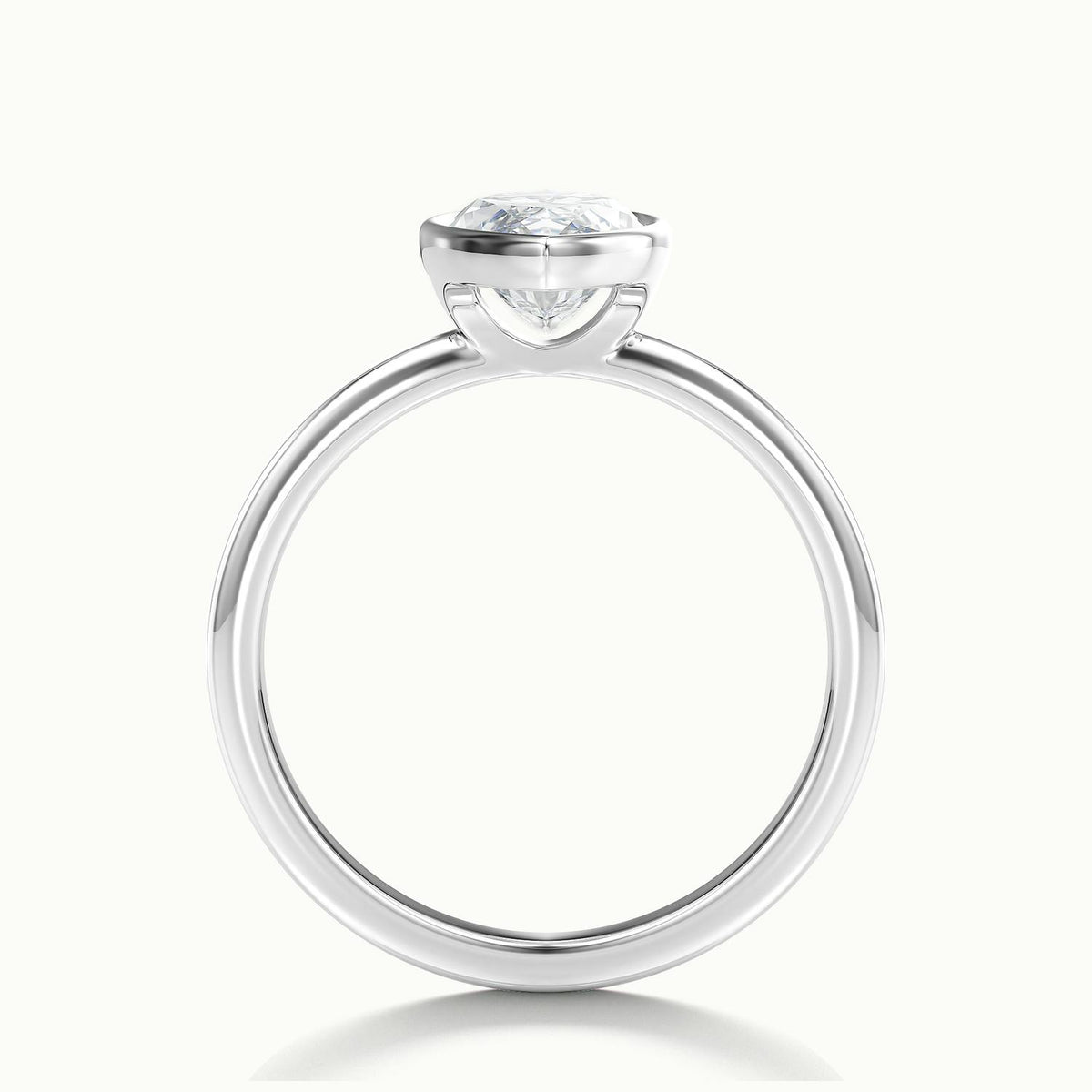 Rhea 3 Carat Marquise Lab Grown Diamond Solitaire Engagement Ring in Platinum - view 3