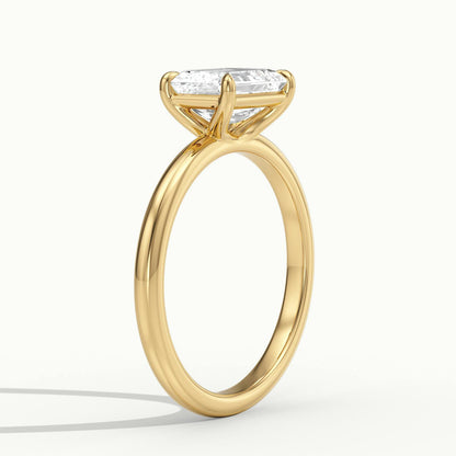 Eden 3.5 Carat Emerald Lab Grown Diamond Solitaire Engagement Ring in 18K Yellow Gold - view 4