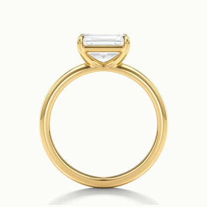 Eden 2.5 Carat Emerald Lab Grown Diamond Solitaire Engagement Ring in 14K Yellow Gold - view 3