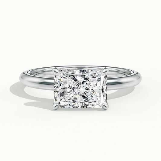 Eden 3.5 Carat Radiant Lab Grown Diamond Solitaire Engagement Ring in Platinum - view 1