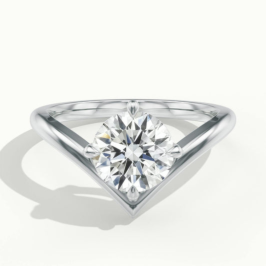 Tessa 2.5 Carat Round Lab Grown Diamond Solitaire Engagement Ring in 925 Silver - view 1