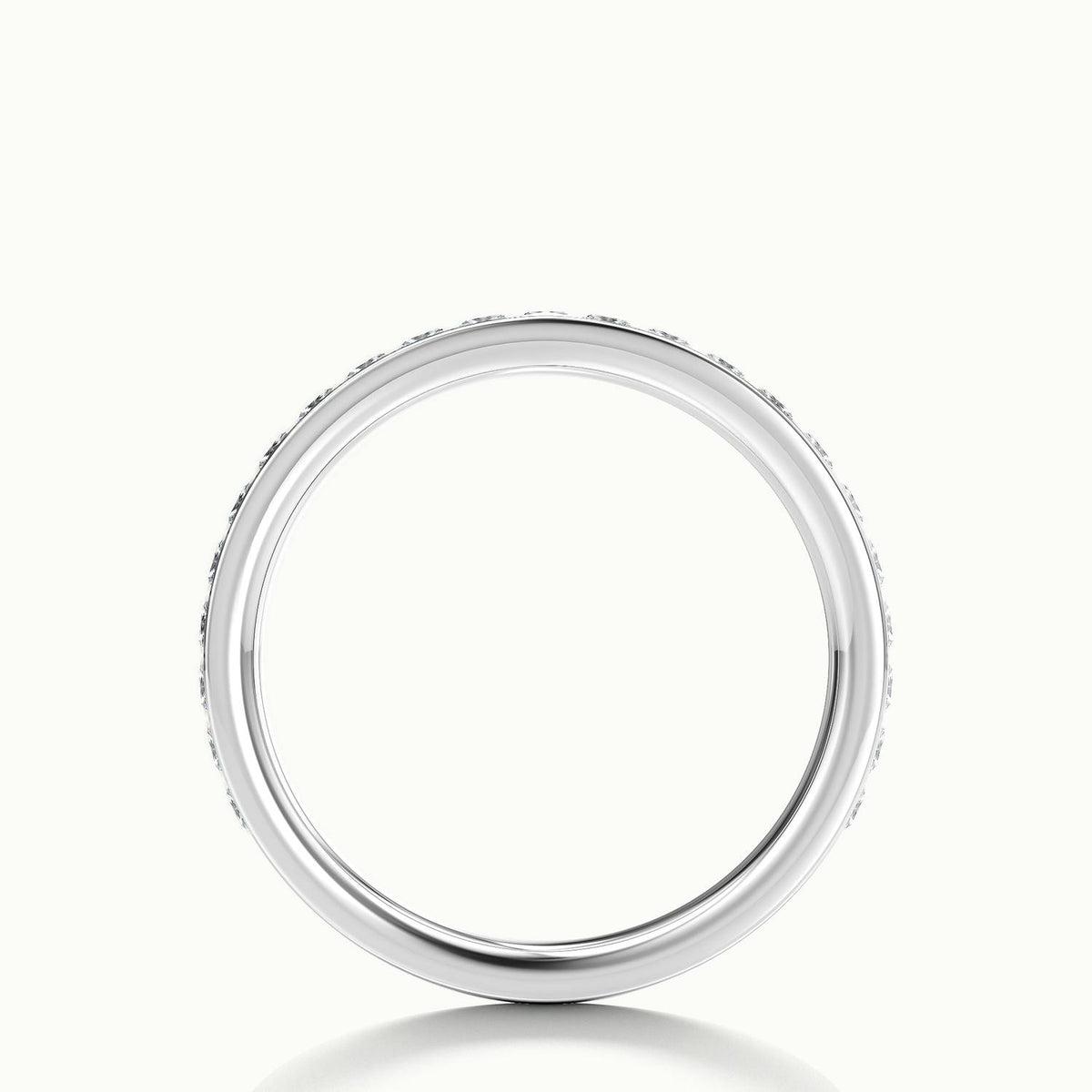 2.4mm Princess Cut Channel Set Lab Grown Diamond Eternity Ring in Platinum