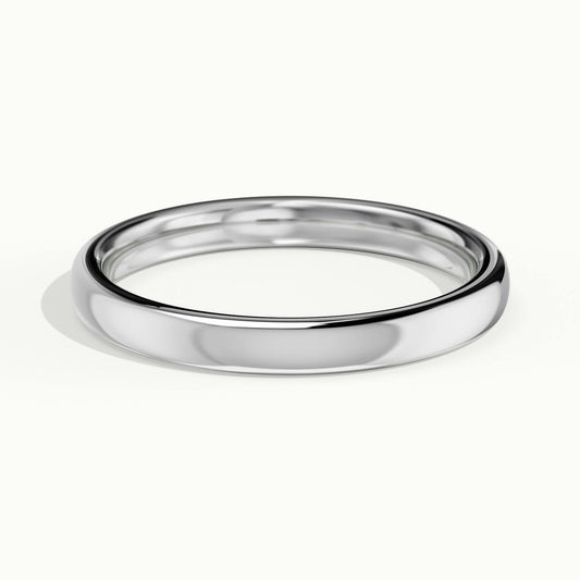 2.5mm Classic Comfort Fit Wedding Band in 10K White Gold