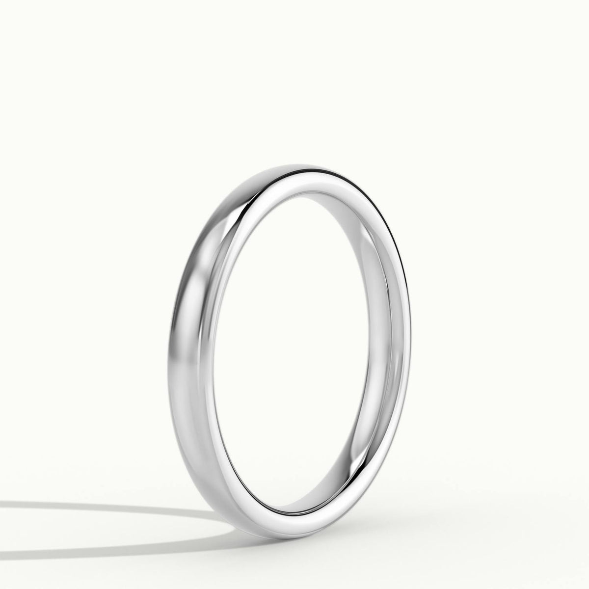 2.5mm Classic Comfort Fit Wedding Band in 18K White Gold