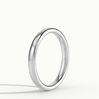 2.5mm Classic Comfort Fit Wedding Band in 18K White Gold