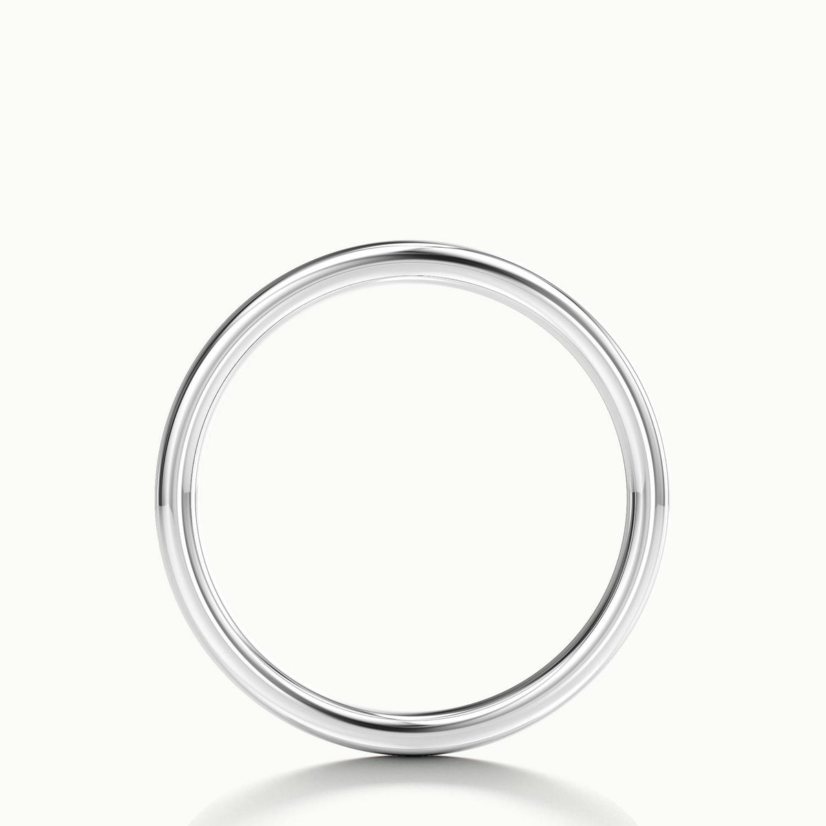 2.5mm Classic Comfort Fit Wedding Band in 18K White Gold