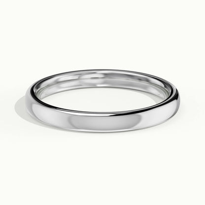 2.5mm Classic Comfort Fit Wedding Band in 18K White Gold